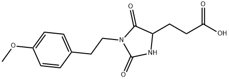 3-{1-[2-(4-Methoxyphenyl)ethyl]-2,5-dioxoimidazolidin-4-yl}propanoic acid 结构式