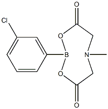 2-(3-Chlorophenyl)-6-methyl-1,3,6,2-dioxazaborocane-4,8-dione 结构式