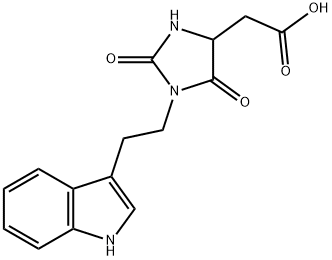 {1-[2-(1H-Indol-3-yl)ethyl]-2,5-dioxoimidazolidin-4-yl}acetic acid 结构式