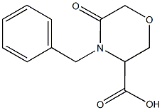 4-BENZYL-5-OXOMORPHOLINE-3-CARBOXYLIC ACID 结构式