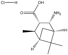 (1R,2R,3S,4R,5R)-2-AMINO-4,6,6-TRIMETHYLBICYCLO[3.1.1]HEPTANE-3-CARBOXYLIC ACID HYDROCHLORIDE 结构式