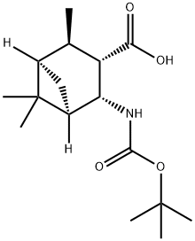(1R,2R,3S,4R,5R)-2-TERT-BUTOXY-CARBONYLAMINO-4,6,6-TRIMETHYLBI-CYCLO[3.1.1]HEPTANE-3-CARBOXYLIC ACID 结构式