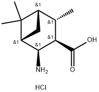 (1S,2S,3R,4S,5S)-2-AMINO-4,6,6-TRIMETHYLBICYCLO[3.1.1]HEPTANE-3-CARBOXYLIC ACID HYDROCHLORIDE 结构式