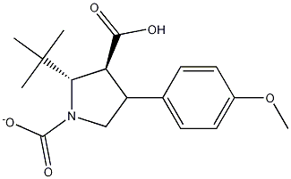 N-BOC-反式-4-(4-甲氧基苯基)吡咯烷-3-羧酸 结构式