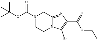 7-叔丁基 2-乙基 3-溴-5,6-二氢咪唑并[1,2-A]吡嗪-2,7(8H)-二甲酯 结构式