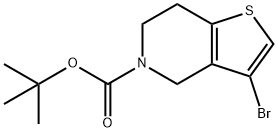 3-溴-6,7-二氢噻吩并[3,2-C]吡啶-5(4H)-羧酸叔丁酯 结构式