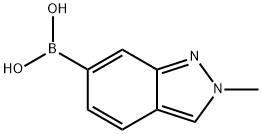 2-甲基-2H-吲唑-6-硼酸 结构式