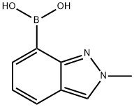 2-METHYLINDAZOLE-7-BORONICACID 结构式