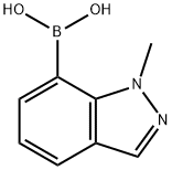 1-甲基-1H-吲唑-7-硼酸 结构式