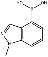 1-甲基吲唑-4-硼酸 结构式