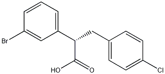 (S)-2-(3-溴苯基)-3-(4-氯苯基)丙酸 结构式