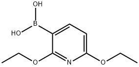 2,6-二乙氧基吡啶-3-硼酸 结构式