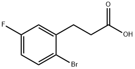 2-溴-5-氟苯丙酸 结构式