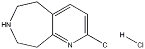 2-氯-6,7,8,9-四氢-5H-吡啶并[2,3-D]氮杂卓盐酸盐 结构式