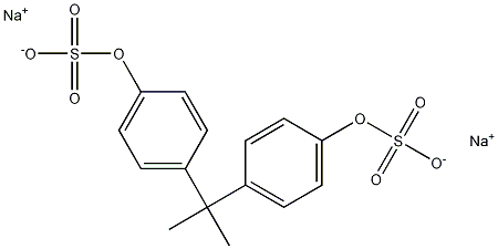双酚 A 二硫酸酯二钠盐 结构式