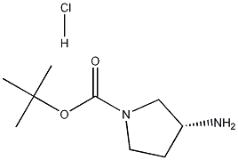 3-氨基-1-吡咯烷羧酸叔丁酯盐酸盐 结构式