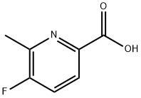 5-氟-6-甲基吡啶-2-羧酸 结构式