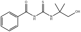 N-[[[1-甲基-1-(羟基甲基)乙基]氨基]硫羰基]苯甲酰胺 结构式