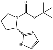 (S)-2-(1H-咪唑-2-基)吡咯烷-1-羧酸叔丁酯 结构式
