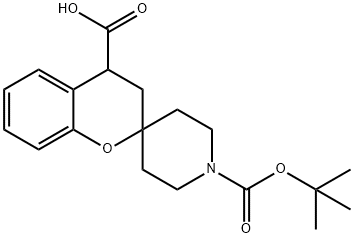 N-BOC-螺[色满-2,4'-哌啶]-4-甲酸 结构式