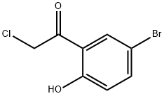 1 - (5 - 溴-2 - 羟基苯基)-2 - 氯乙酮 结构式