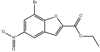 7-溴-5-硝基苯并呋喃-2-甲酸乙酯 结构式