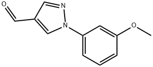1-(3-甲氧基苯基)吡唑-4-甲醛 结构式