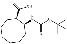 CIS-2-TERT-BUTOXYCARBONYLAMINO-CYCLOOCTANECARBOXYLIC ACID 结构式