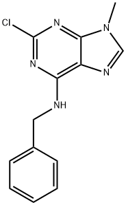 2-氯-9-甲基-N-苄基-9H-嘌呤-6-胺 结构式