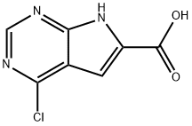 4-氯-7H-吡咯并[2,3-D]嘧啶-6-甲酸 结构式