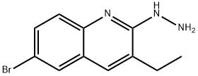 1-(6-bromo-3-ethylquinolin-2-yl)hydrazine 结构式