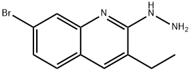 7-Bromo-3-ethyl-2-hydrazinoquinoline hydrochloride 结构式