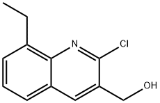 (2-氯-8-乙基喹啉-3-基)甲醇 结构式