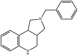 反式-2-苄基-2,3,3A,4,5,9B-六氢-1H-吡咯并[3,4-C]喹啉 结构式