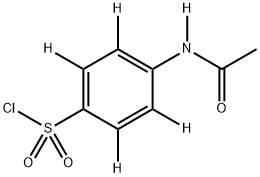 4-(乙酰氨基-D)-苯-2,3,5,6-D<SUB>4</SUB>-磺酰氯 结构式