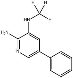 2-氨基-3-[(甲基-D3)氨基]-5-苯基吡啶 结构式