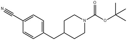 4-(4-Cyano-benzyl)-piperidine-1-carboxylic acid tert-butyl ester 结构式