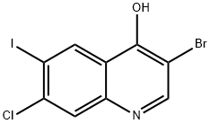 3-溴-7-氯-6-碘喹啉-4(1H)-酮 结构式