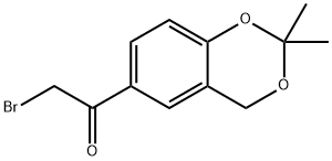 6-溴乙酰基-2,2-二甲基-4H-苯并[1,3]二恶英 结构式