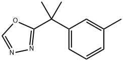 2-[1-甲基-1-(3-甲基苯基)乙基]-1,3,4-恶二唑 结构式