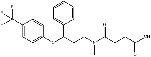 4-[甲基[3-苯基-3-[4-(三氟甲基)苯氧基]丙基]氨基]-4-氧代丁酸 结构式