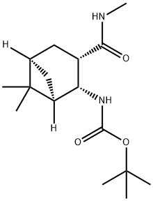 ((1R,2R,3S,5R)-6,6-二甲基-2-(甲基氨基甲酰基)双环[3.1.1]庚-3-基)氨基甲酸叔丁酯 结构式
