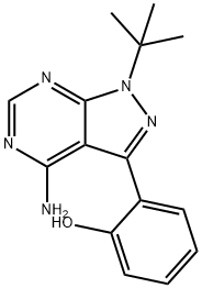 4-Amino-1-tert-butyl-3-(2-hydroxyphenyl)-1H-pyrazolo[3,4-d]pyrimidine 结构式