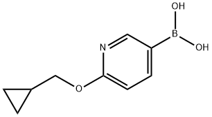 2-(CYCLOPROPYLMETHOXY)PYRIDINE-5-BORONIC ACID 结构式