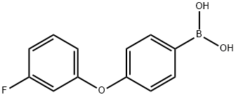 4-(3-氟苯氧基)苯硼酸 结构式