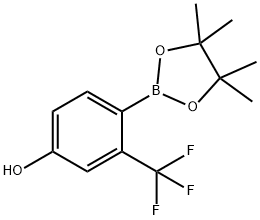 4-HYDROXY-2-(TRIFLUOROMETHYL)PHENYLBORONIC ACID, PINACOL ESTER 结构式