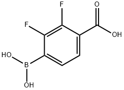 2,3-二氟-4-羧基苯硼酸 结构式