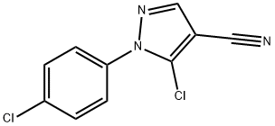 5-氯-1-(4-氯苯基)-1H-吡唑-4-甲腈 结构式
