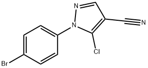 5 -氯- 1 -(4 -溴苯基)- 1H -吡唑-4-甲腈 结构式
