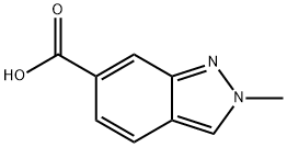 2-甲基-2H-吲唑-6-羧酸 结构式